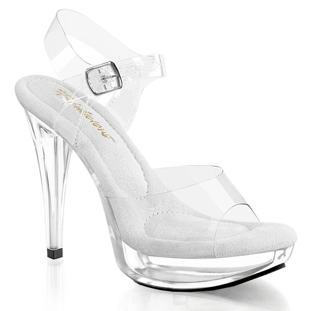 Fabulicious Cocktail 508 Clear Platform Sandal Heels